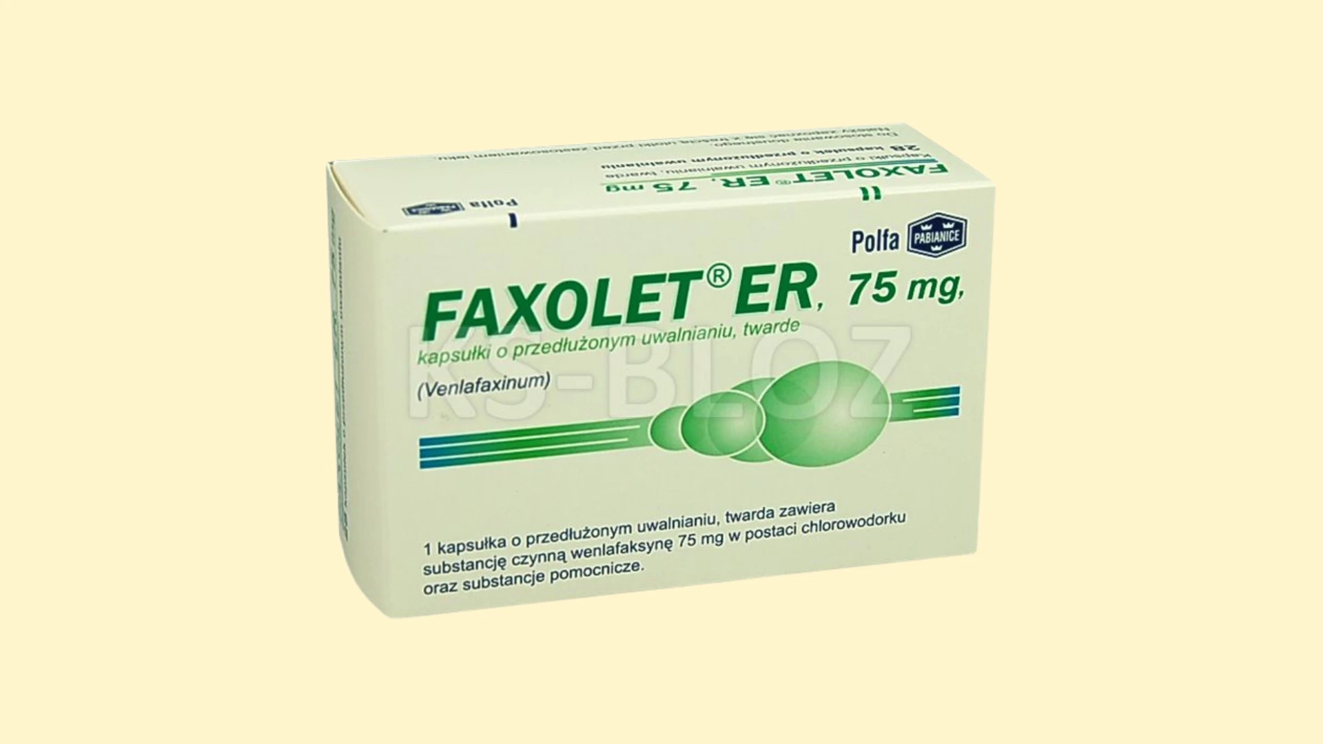 Opakowanie leku Faxolet ER 75 mg | konsultacja z e-receptą w Erecept.pl